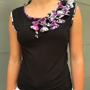 White House Black Market floral blouse